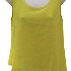 Yellow Sleeveless Chiffon Blouse Size: 6 (S)  (#1)